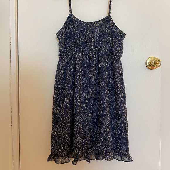 Blue, Yellow, and Beige Geometric Patterned Forever 21 Dress - Picture 4 of 7